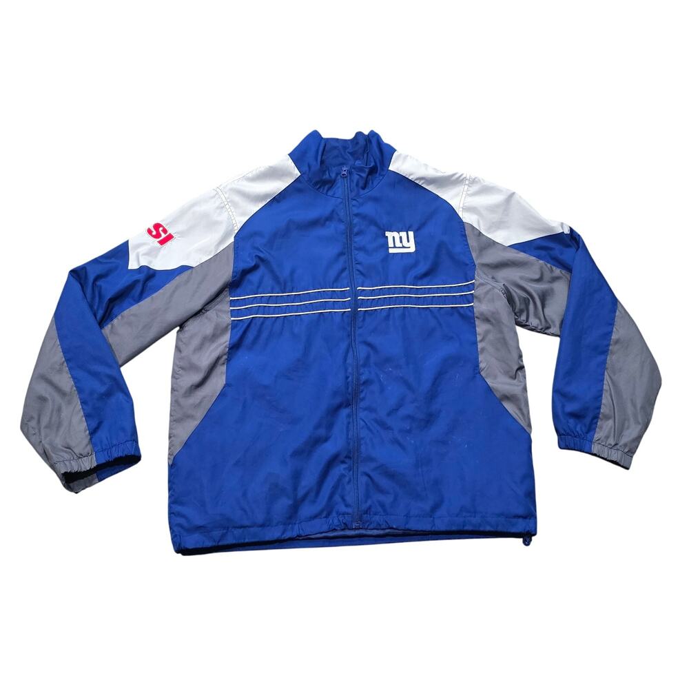 NFL Team Apparel NY Giants Light Windbreaker Jacket SI Reebok